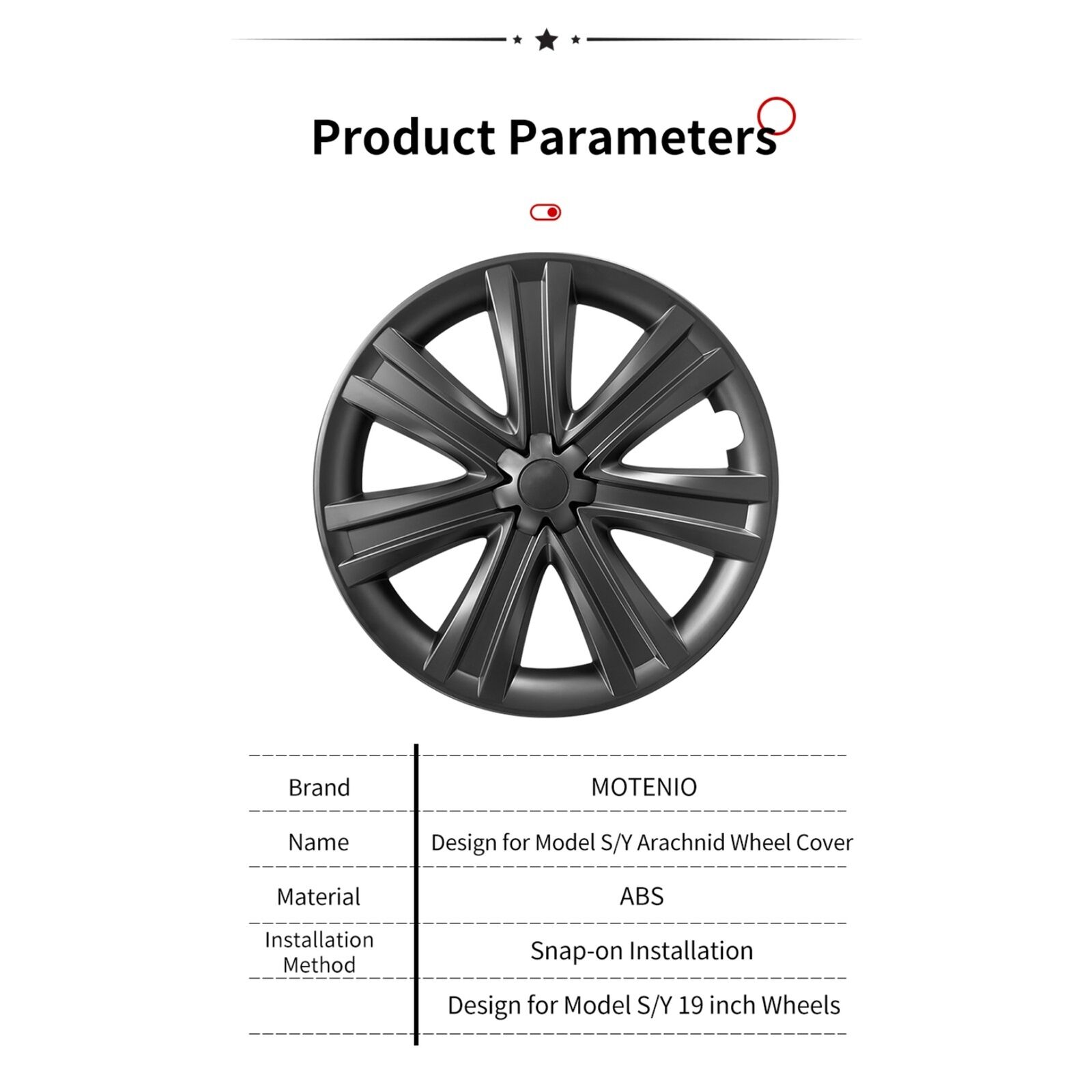 Model Y/S Wheel Cover for Tesla Model S Launched After 2022/Model Y 4PCS 19 Inch