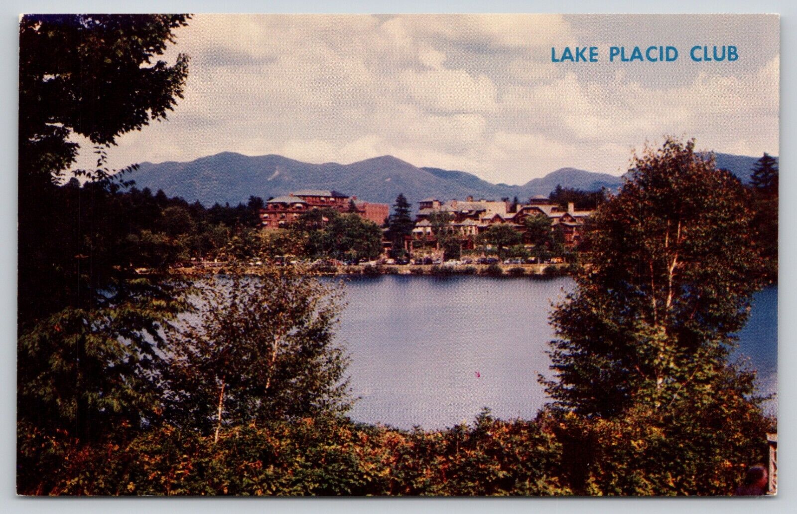 Postcard New York Lake Placid Club From Across Mirror Lake UNP B11