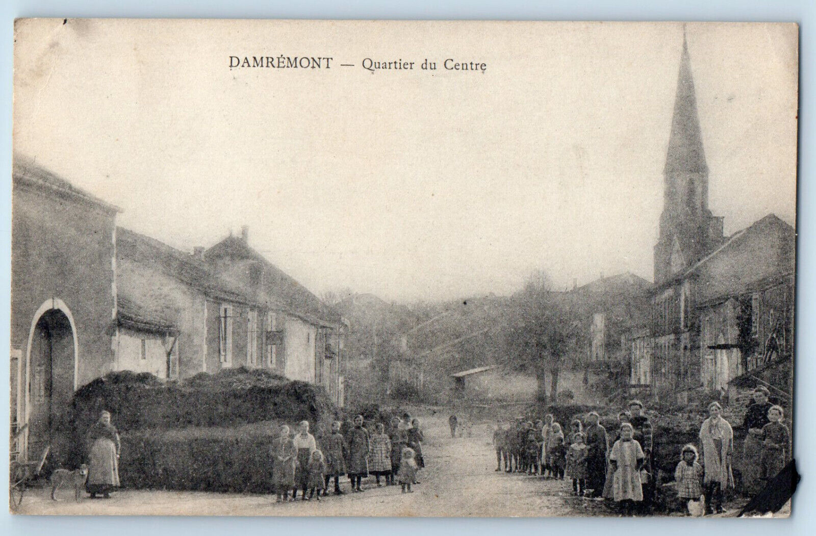 Haute-Marne France Postcard Damremont Center District c1910