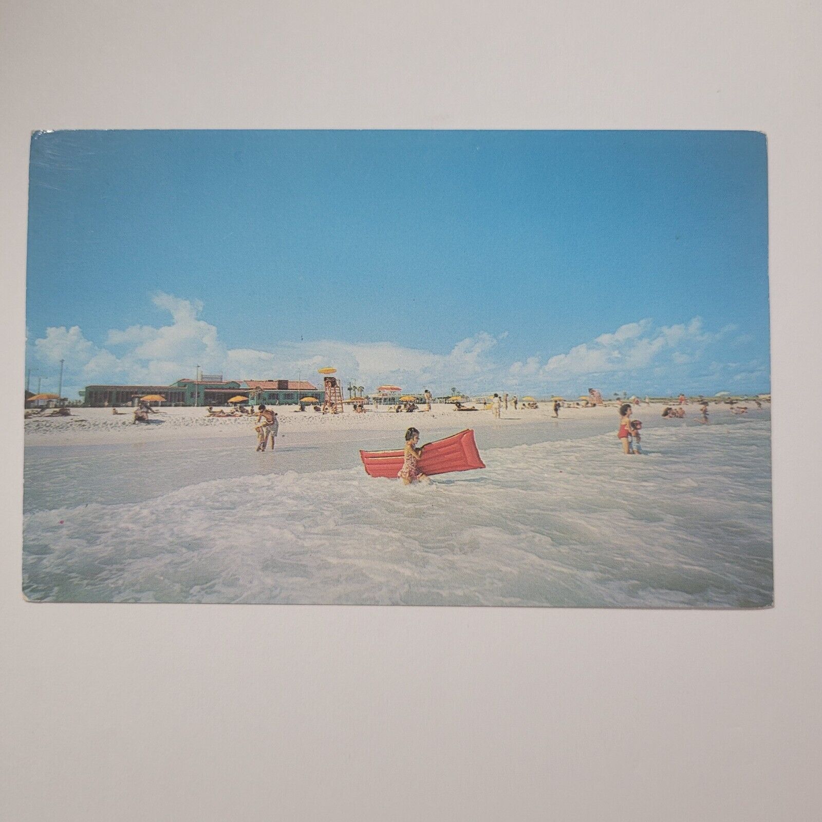Pensacola Beach Florida Gulf Of Mexico White Sand Vintage Chrome Postcard