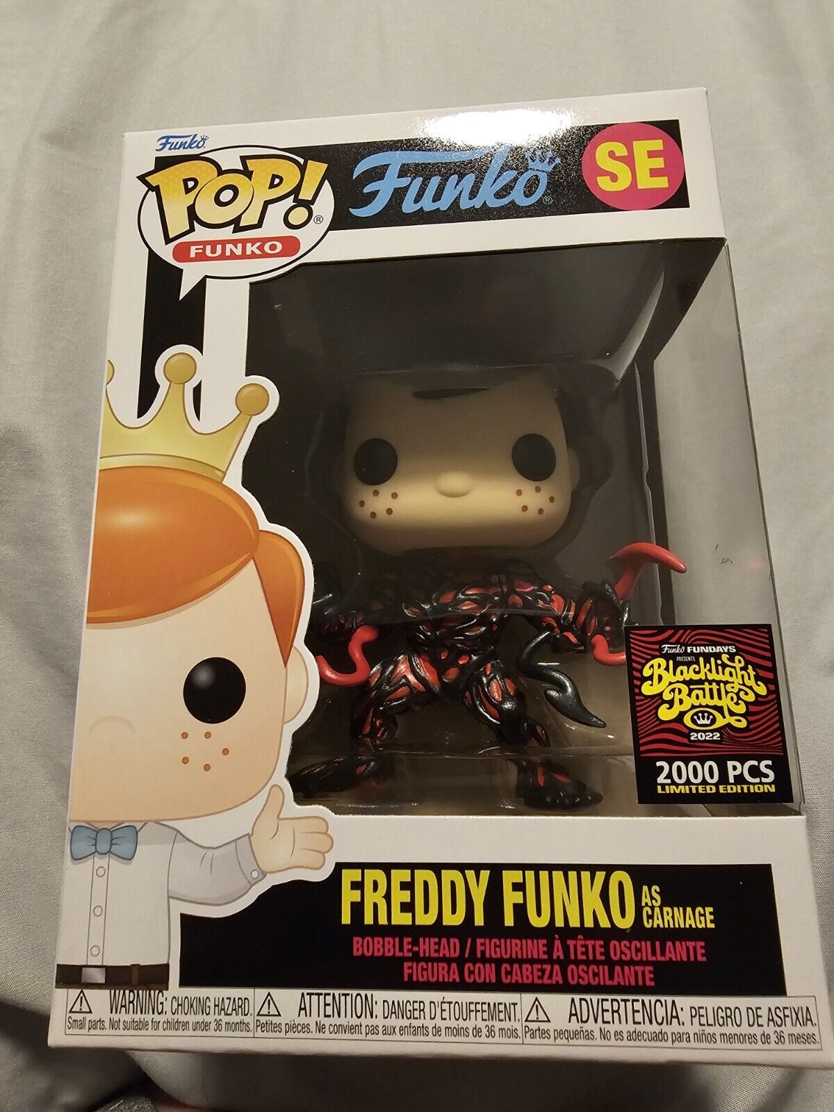 Funko Pop Freddy Funko as Carnage SE (METALLIC) SDCC Fundays 2023 LE 2000