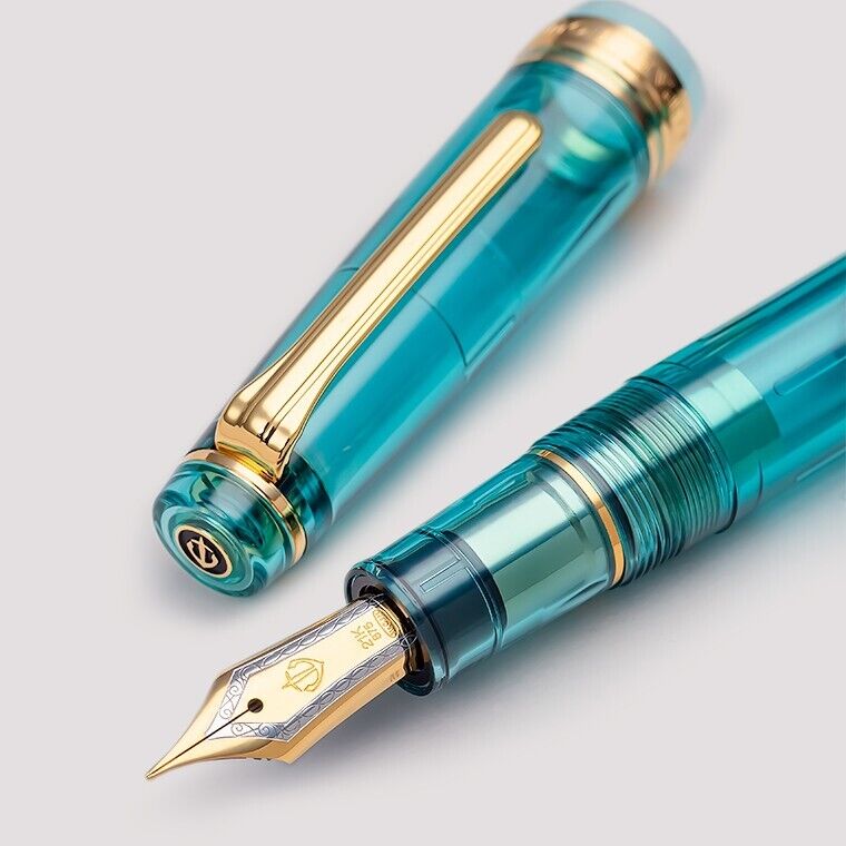 [New] SAILOR WANCHER Fountain Pen Pro Gear Aqua Blue Nib M 21K from Japan