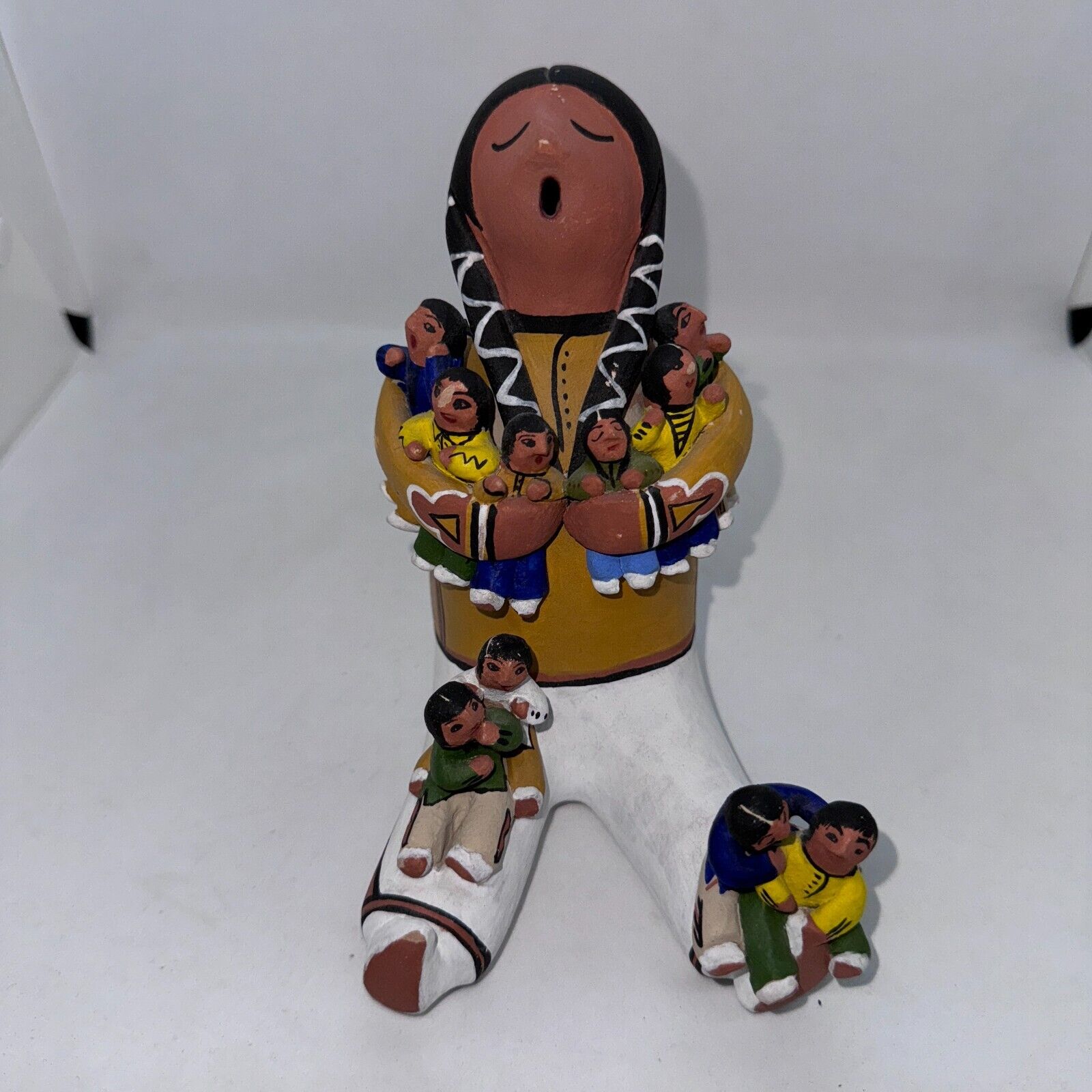 Story Teller signed by Alma L. Concha Southwest Pottery Indian Folk Art