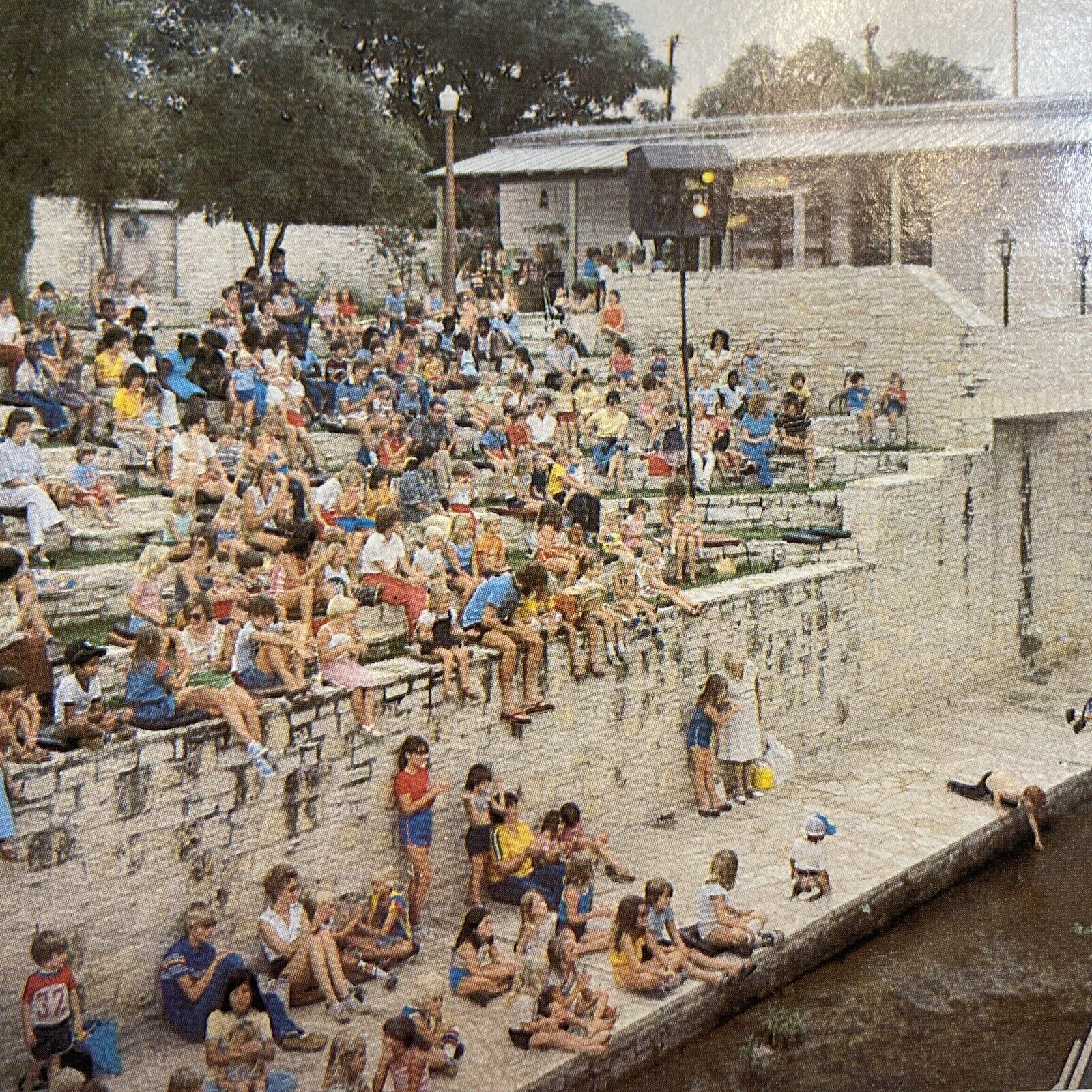Postcard TX Austin Symphony Square Amphitheater 11th & Red River Colourpicture