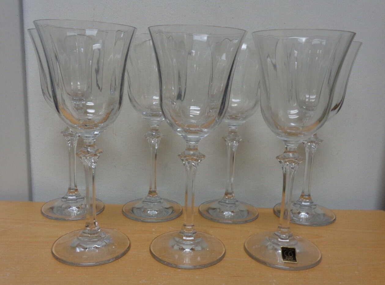Lot of 7 Oneida Fedora Claret Wine Glass