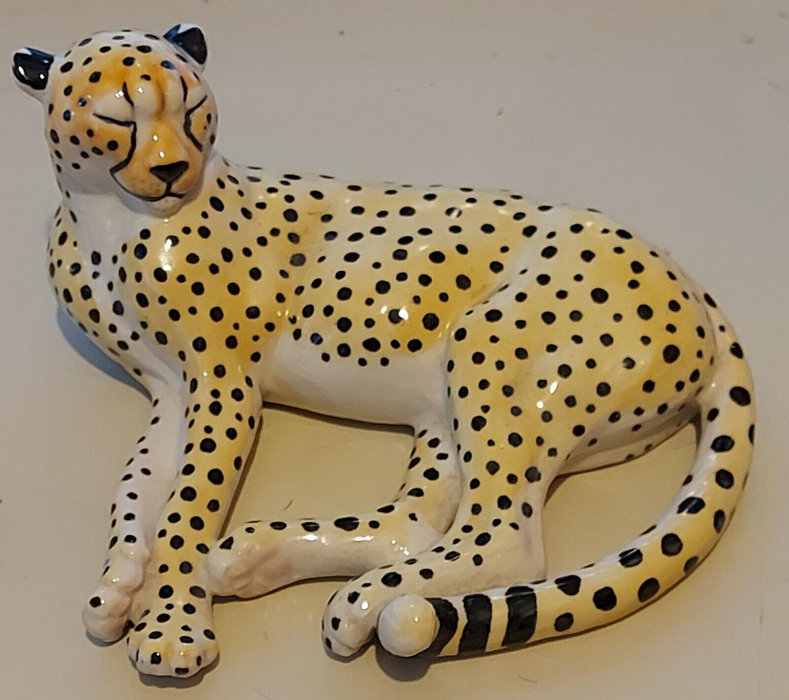 Clare McFarlane Cheetah Vintage Semi-Porcelain Figurine Living Ceramic