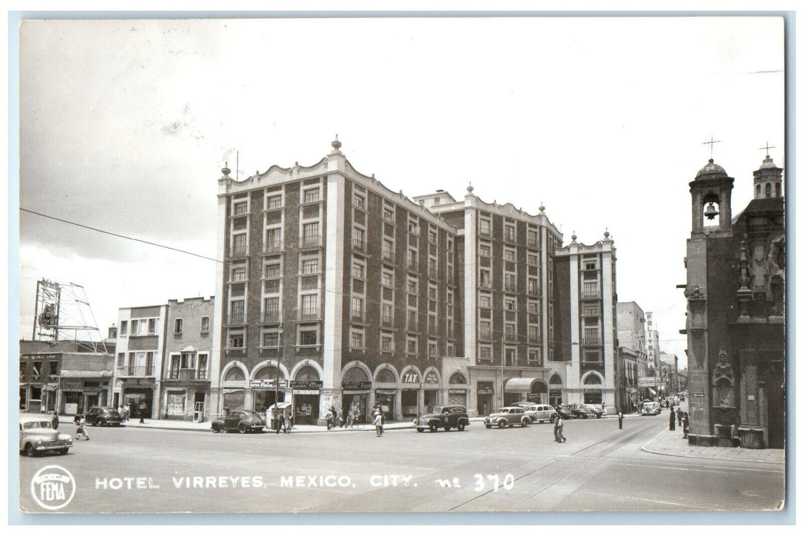 1950 Hotel Virreyes Mexico City Mexico Vintage Posted RPPC Photo Postcard
