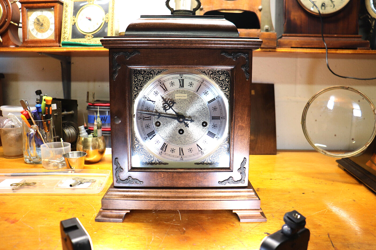 Hamilton Wheatland Chiming Mantel Clock- Excellent Used Condition - 1984 Vintage