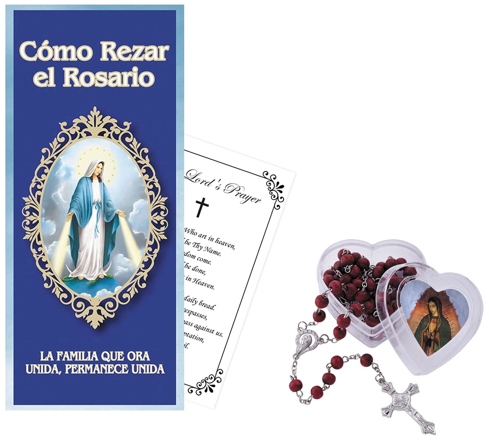 Libro Como Rezar El Rosario Catolico- How to Pray the Rosary Spanish Rose Sce...