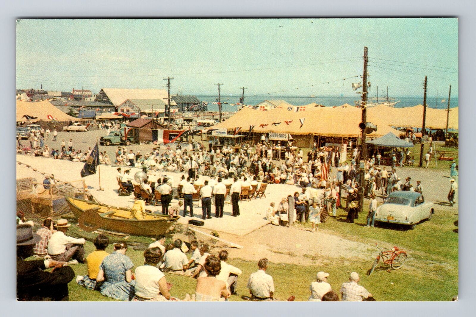 Rockland ME-Maine, Scenic View Lobster Festival Time Antique Vintage Postcard