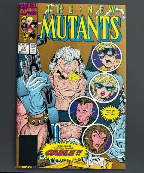The New Mutants #87 (Marvel Comics 1991) Gold Variant cover