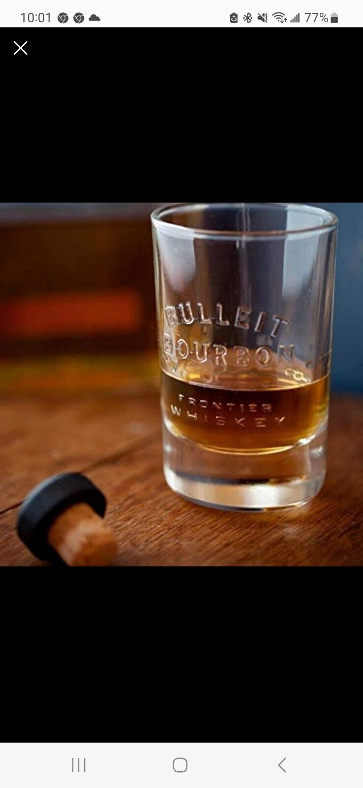 2 New Bulleit Frontier Whiskey Embossed Glasses 5 oz oval shape