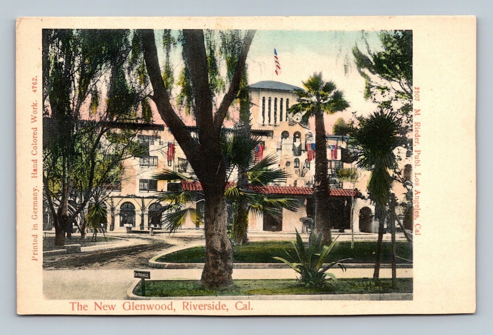 Postcard California The New Glenwood Riverside CA