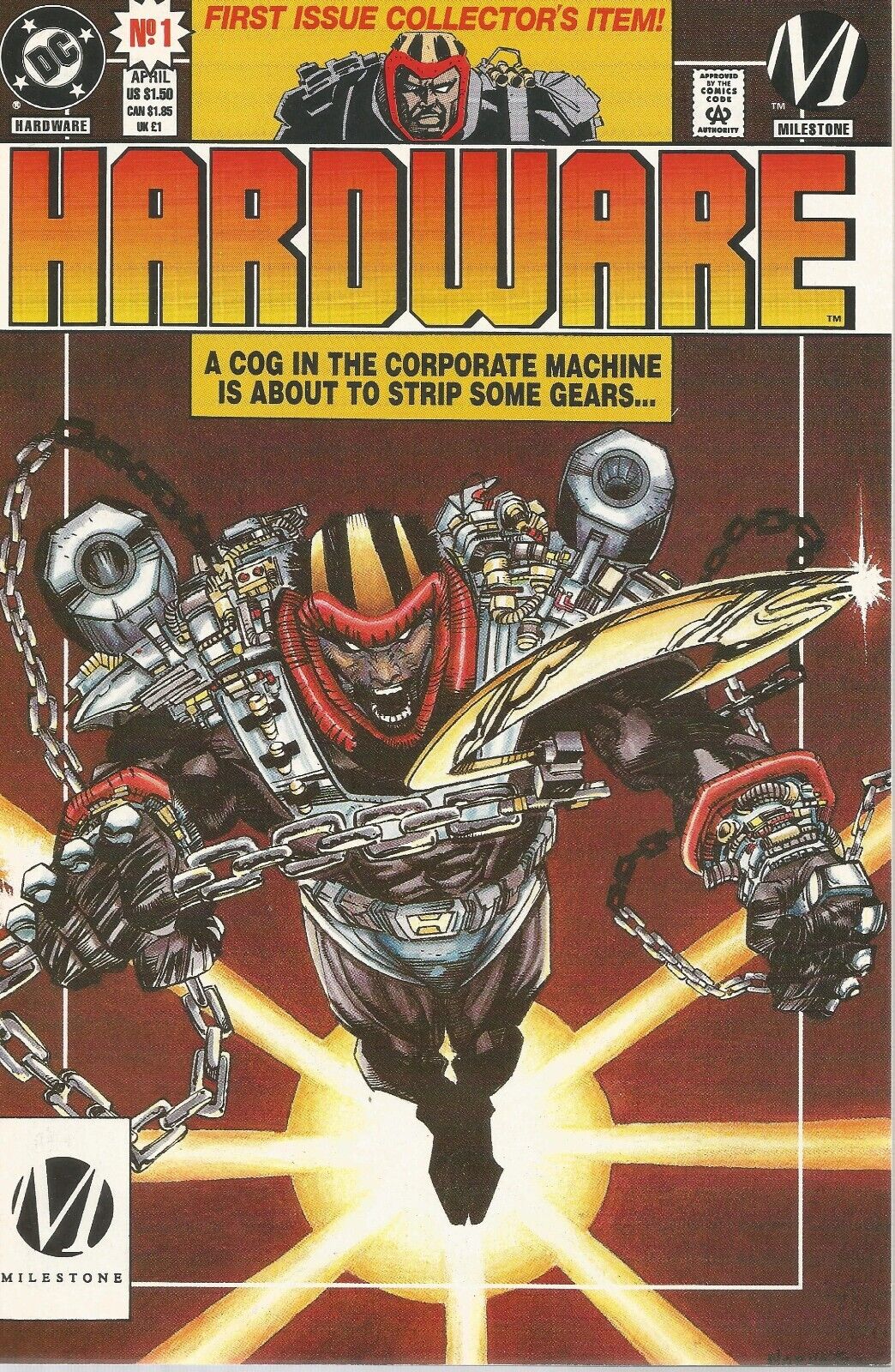 Hardware #1 1993 - Milestone/DC Denys Cowan Cover  NM