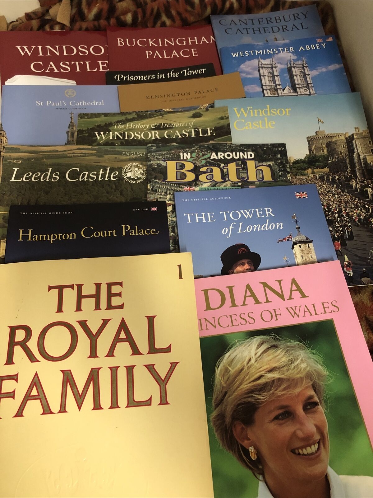 great britain castle souvenir guide lot 15 books diana westminster windsor 
