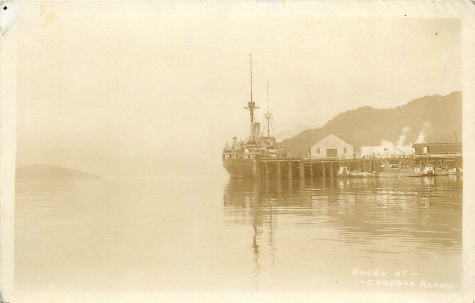 Postcard RPPC 1920s Cordova Alaska Docks occupation 24-5418