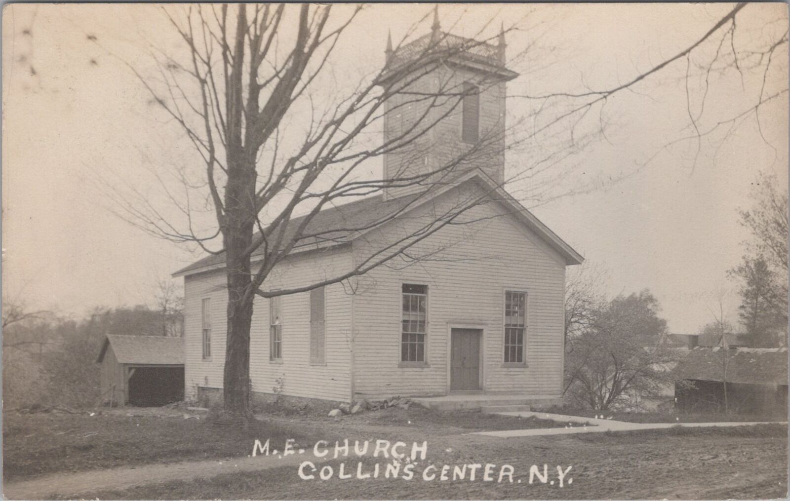 M.E. Church Collins Center New York Collins Center 1910 RPPC Postcard