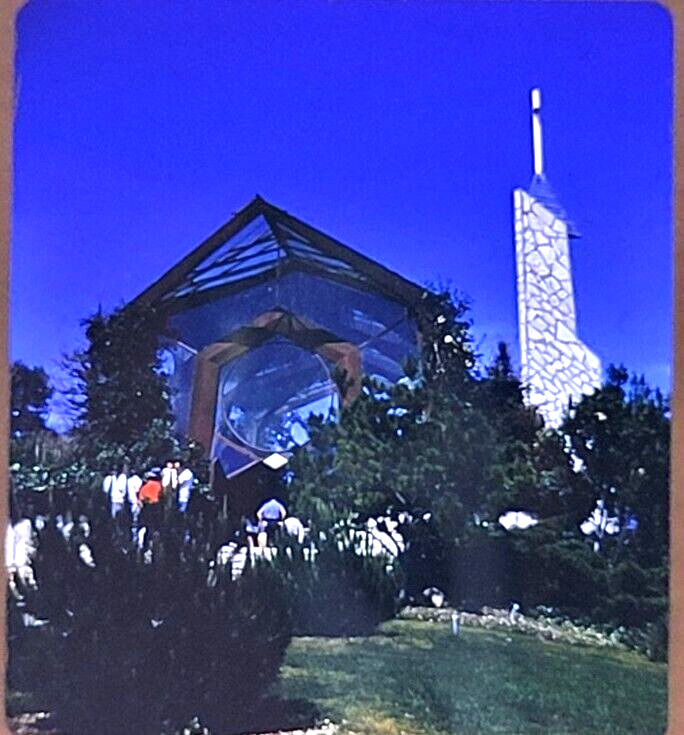 1962 Wayfarers Chapel The Glass Chapel Photo Stereo Transparency 3D Slide Ca