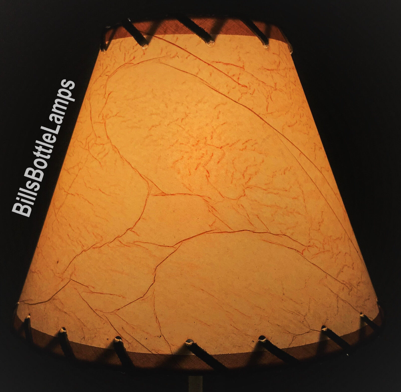 Rustic Cottage LACED CRACKLE Table Light LAMP SHADE Clip-On Bulb Style 9