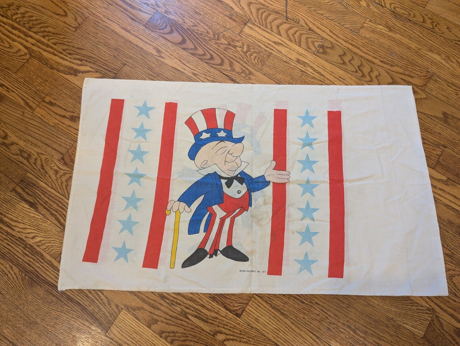 Vintage 1972 Mr. Magoo Uncle Sam UPA Pictures Standard Pillow Case