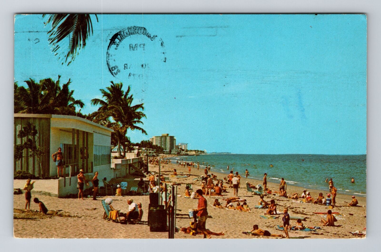 Lauderdale by the Sea FL-Florida, Atlantic Ocean, Beach, c1971 Vintage Postcard