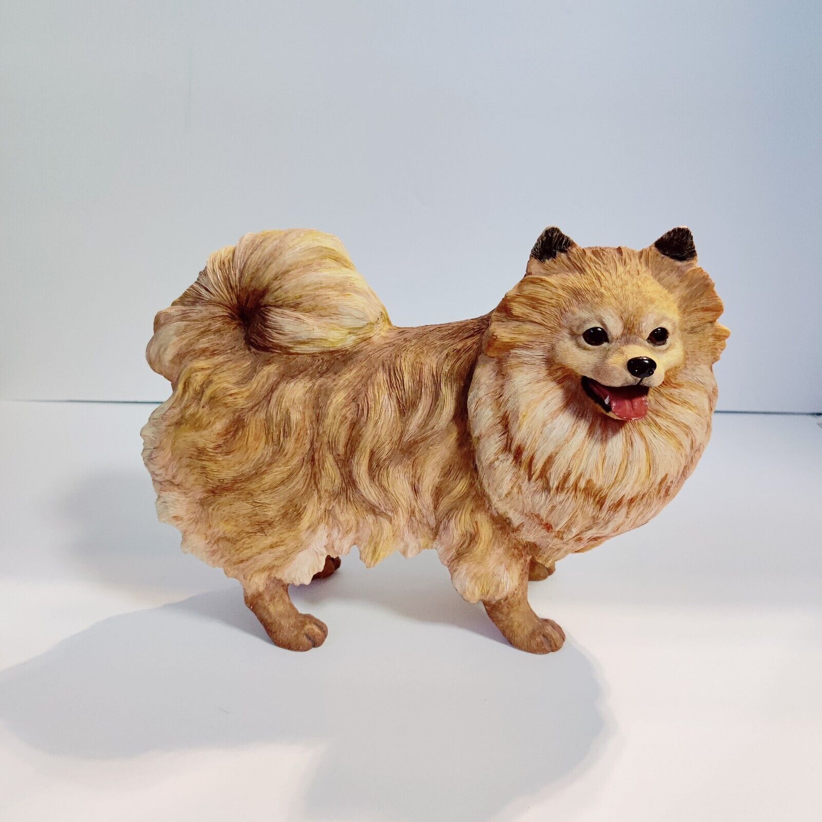 Playful Pomeranian Dog Danbury Mint 10 inch Ceramic Figurine
