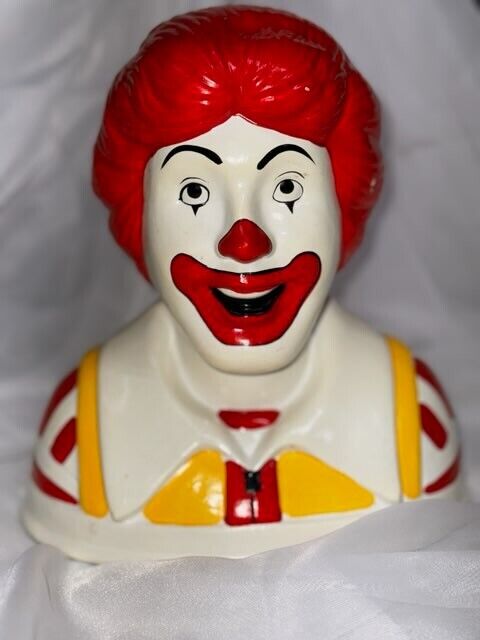 Vintage McDonald’s Ceramic 1993 Ronald McDonald Bust Piggy Bank