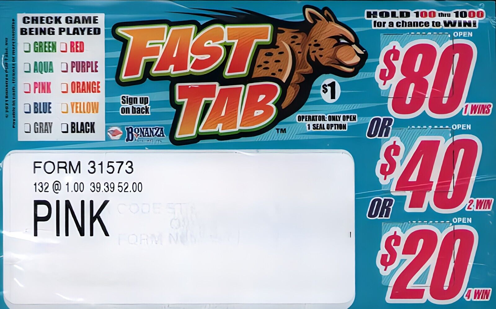 New Pull Tickets Instant Tickets - 6 Pack Fast Tab
