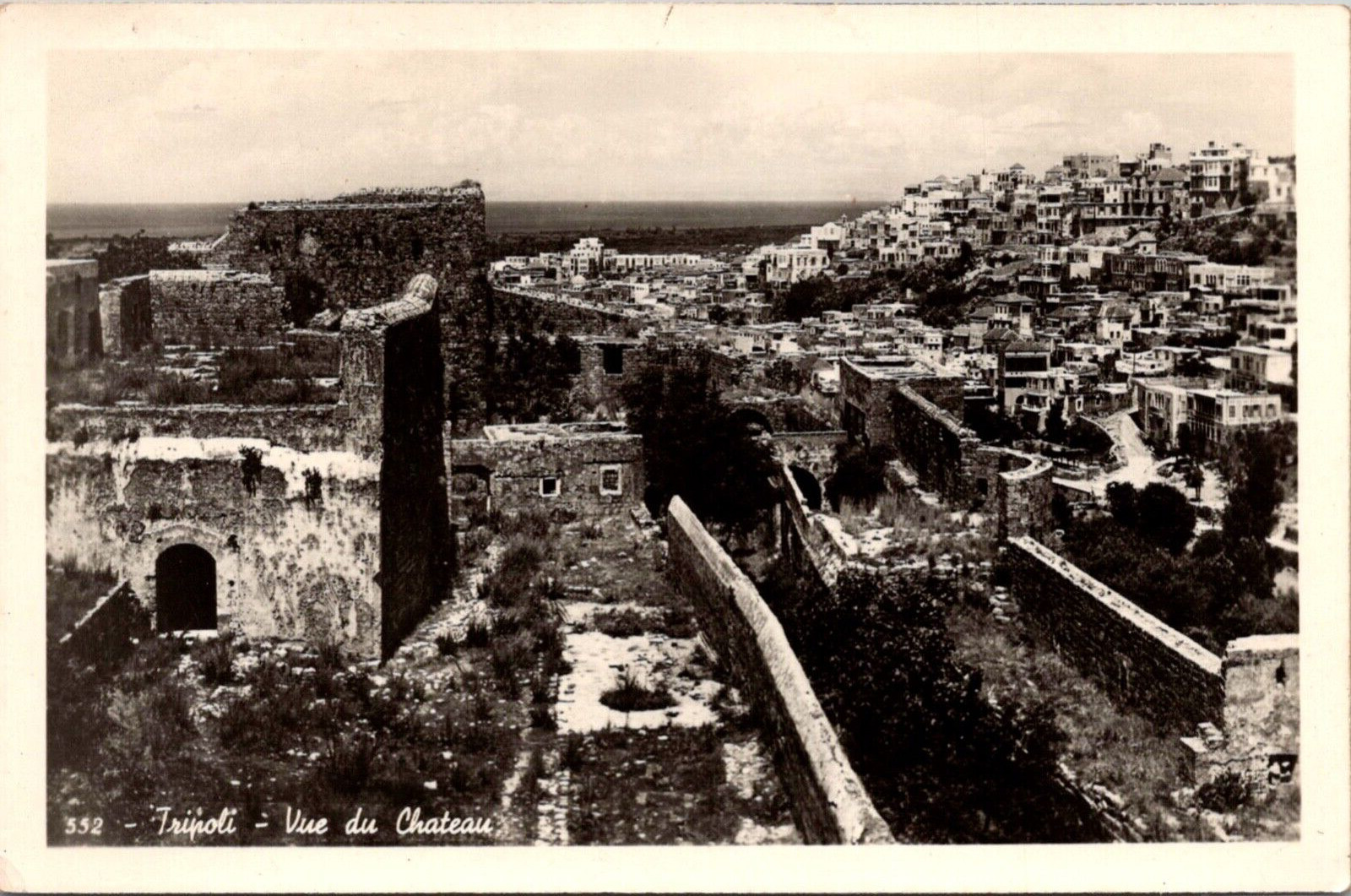RPPC Tripoli Lebanon Chateau Castle Ruins St Giles 12 Century Citadel