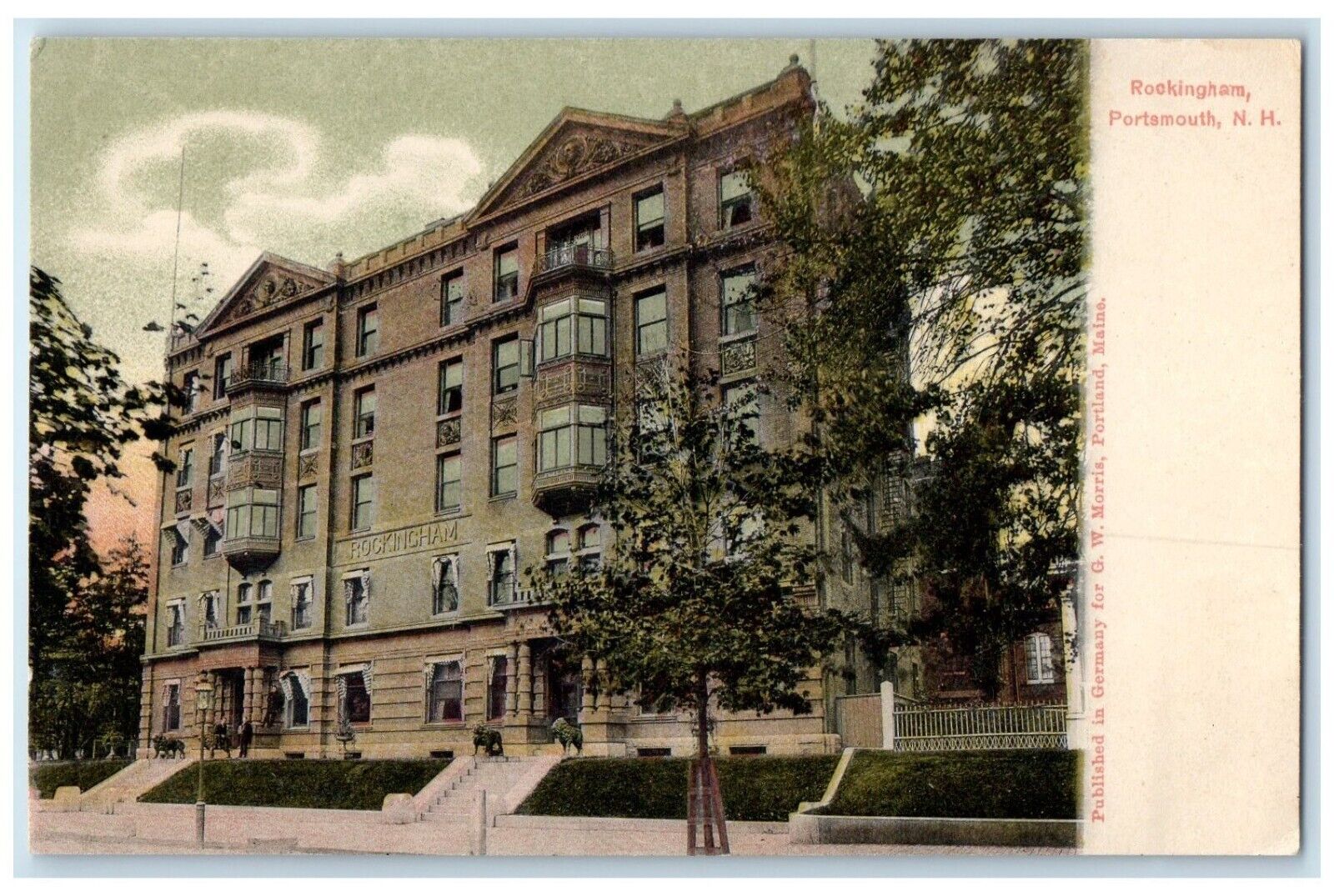 c1905 Rockingham Exterior Building Portsmouth New Hampshire NH Vintage Postcard