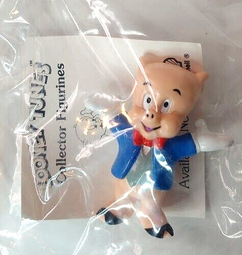 Porky Pig Looney Tunes Applause Collector Figurine PVC Shell Oil 1990