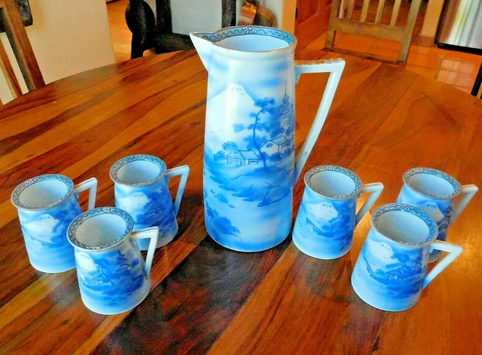 Antique SIGNED NiPPON TANKARD and MUGS