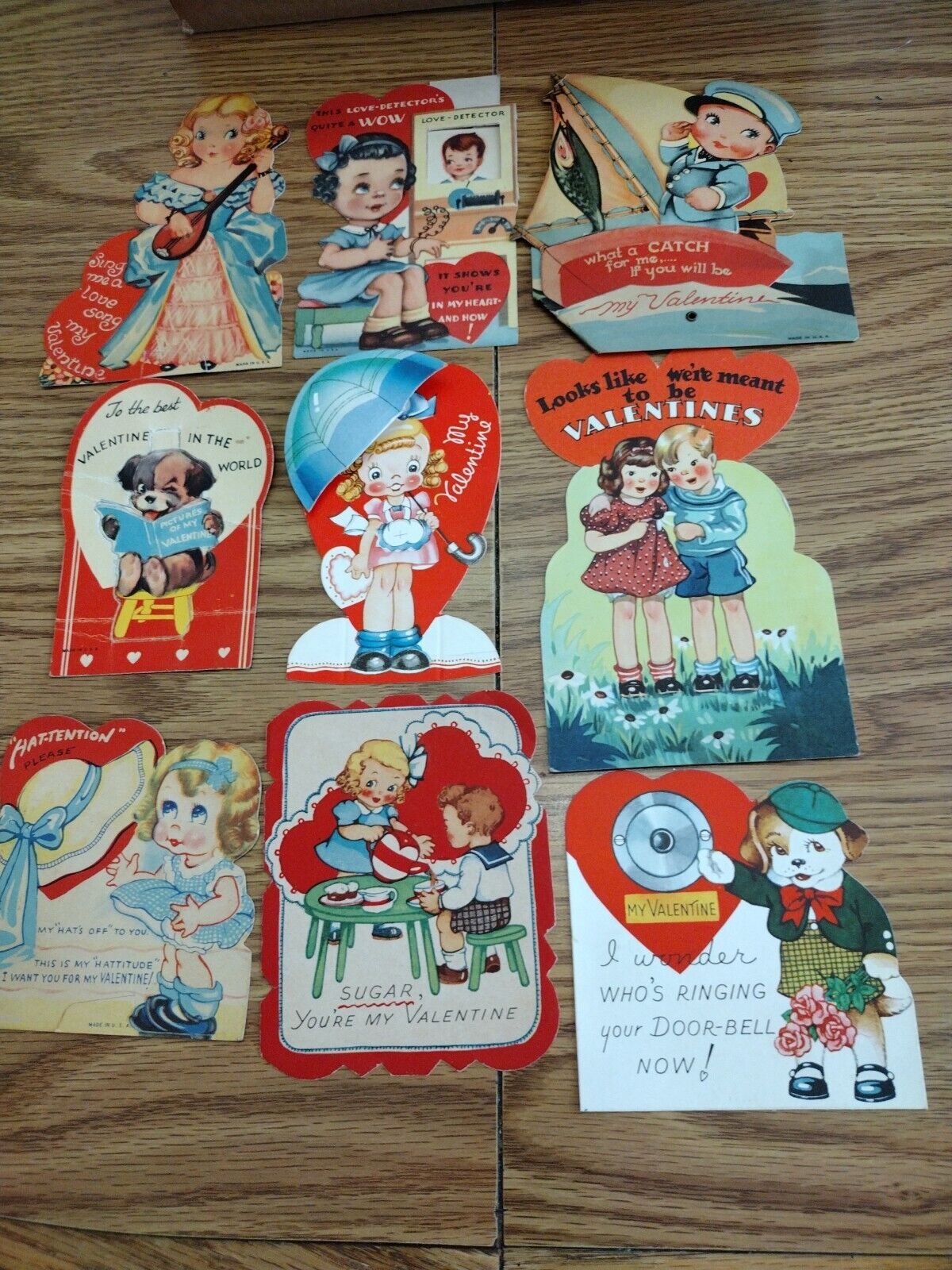 vintage valentines day cards lot