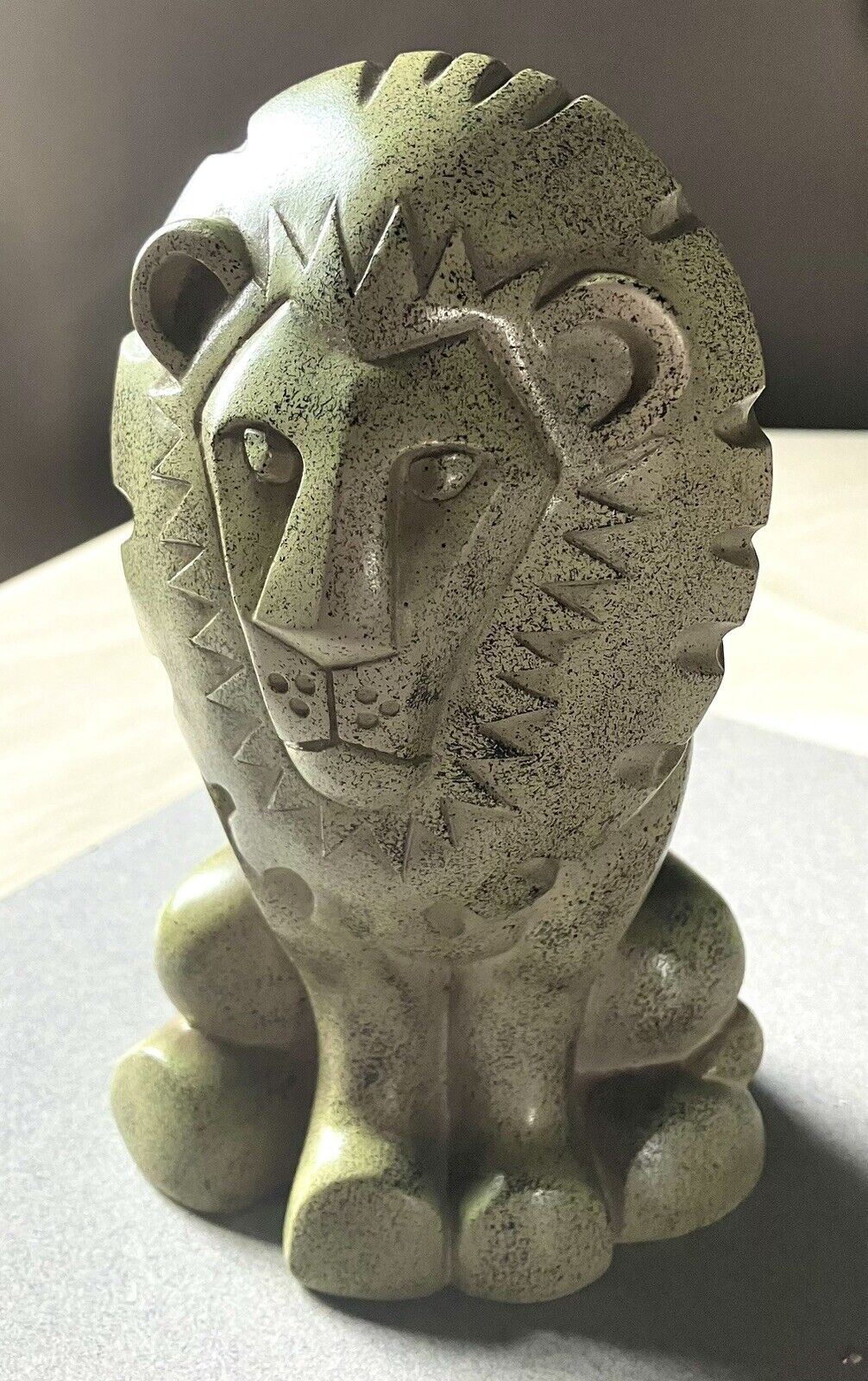 Vintage Cast Art Lion Figurine. Beautiful Detail. 5.5” H