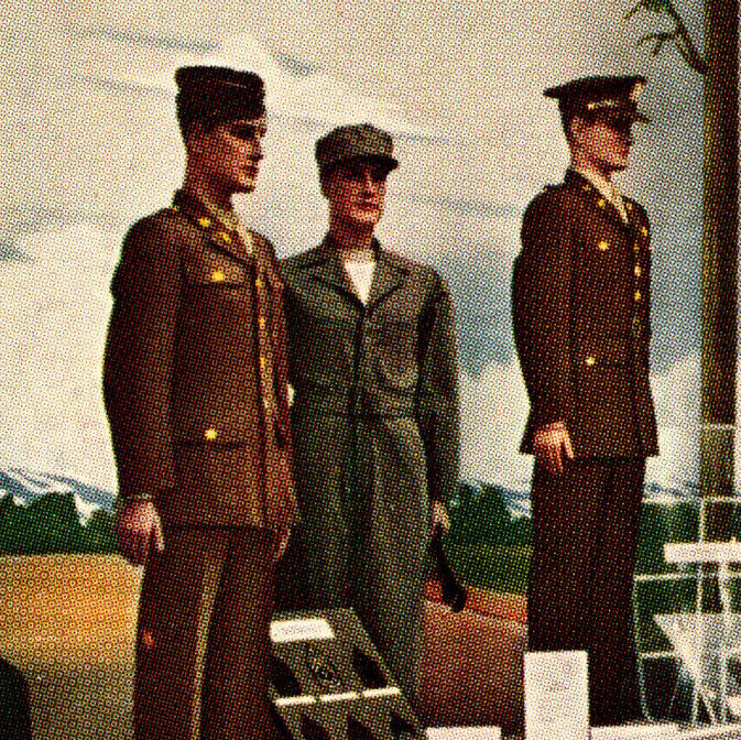 Vintage 1930s DuPont Exhibit Atlantic City Postcard New Jersey Military Uniform