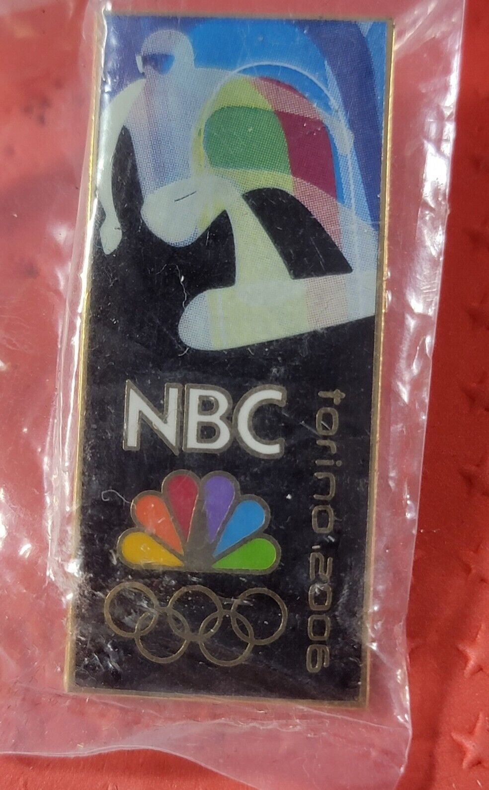 Torino 2006 Olympics Snowboarding Pin NBC Lapel Hat Pin