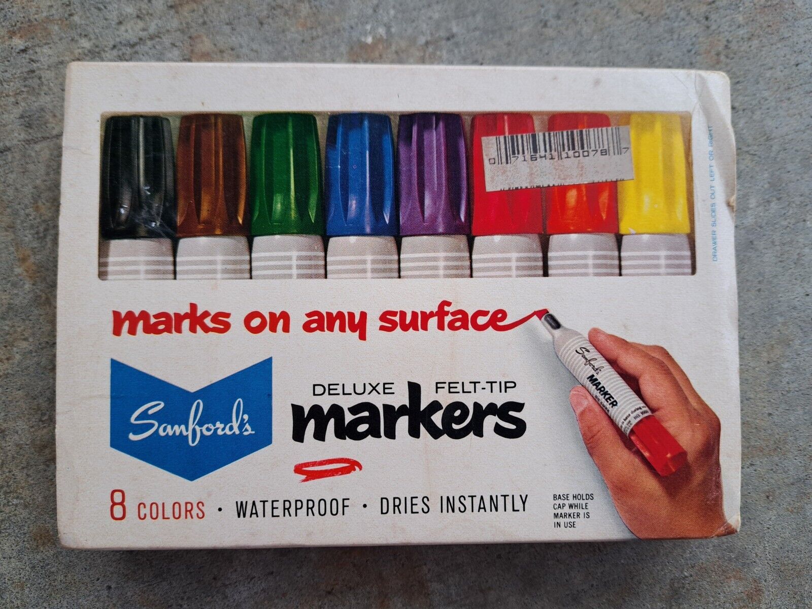 Vintage Sanford's Permanent Waterproof Markers 8 Count Smelly All Work