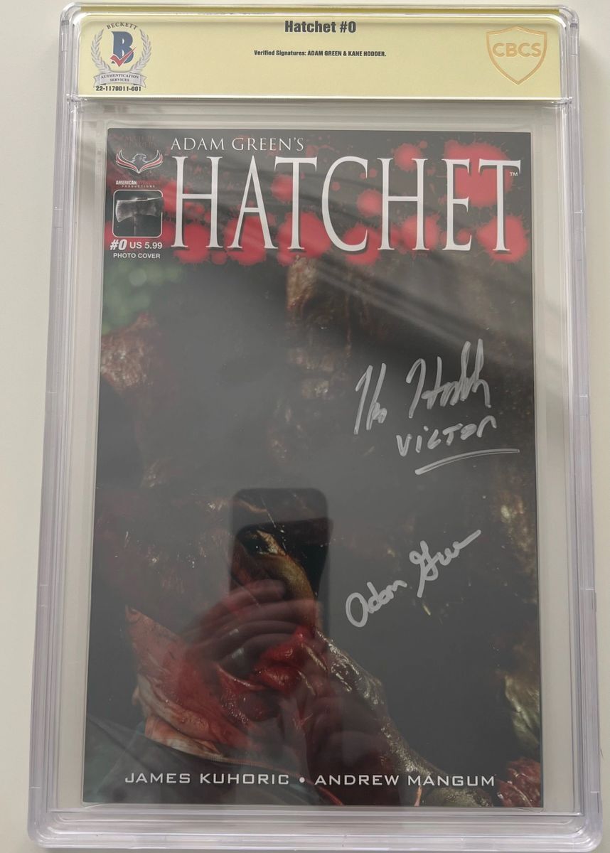Hatchet #0 Movie Cover Variant CBCS Signed Kane Hodder and Adam Green