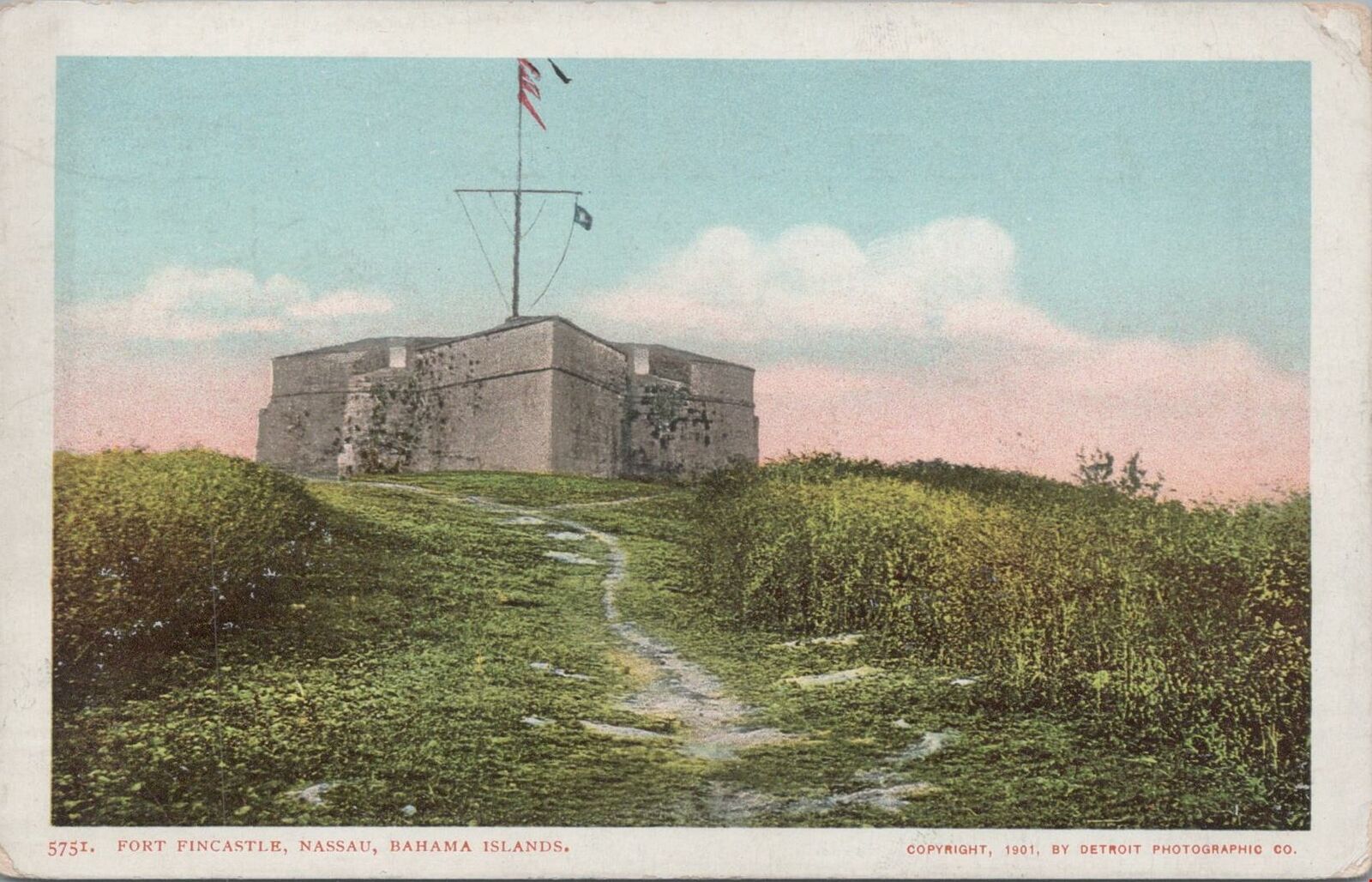 Postcard Fort Fincastle Nassau Bahama Islands 