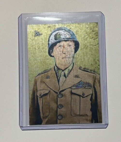 George S. Patton Platinum Plated Artist Signed “US General” Trading Card 1/1