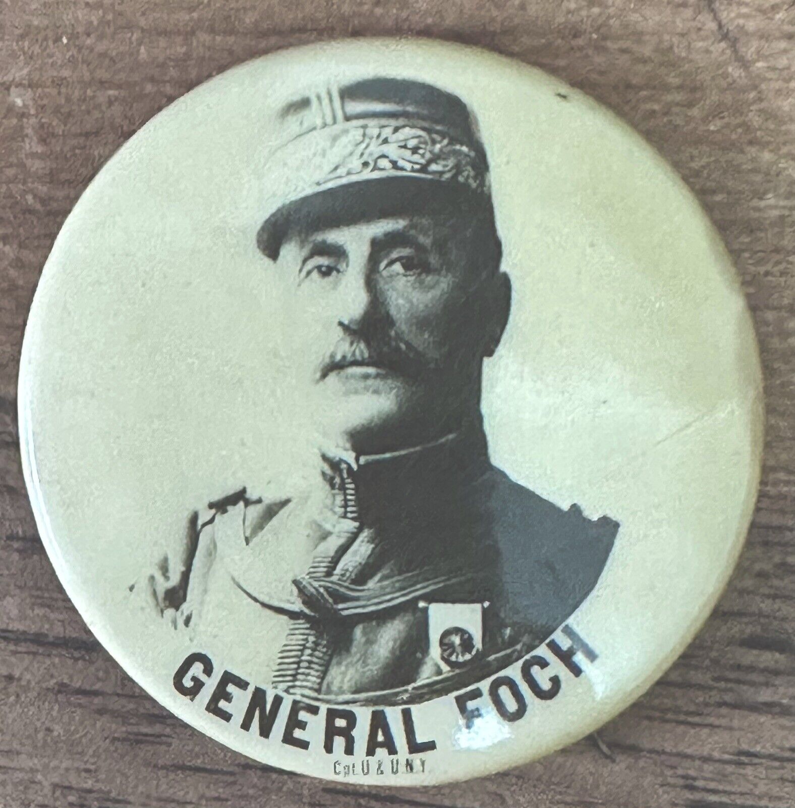 1918 WWI French General Ferdinand Foch 1.25” May Pinback Button