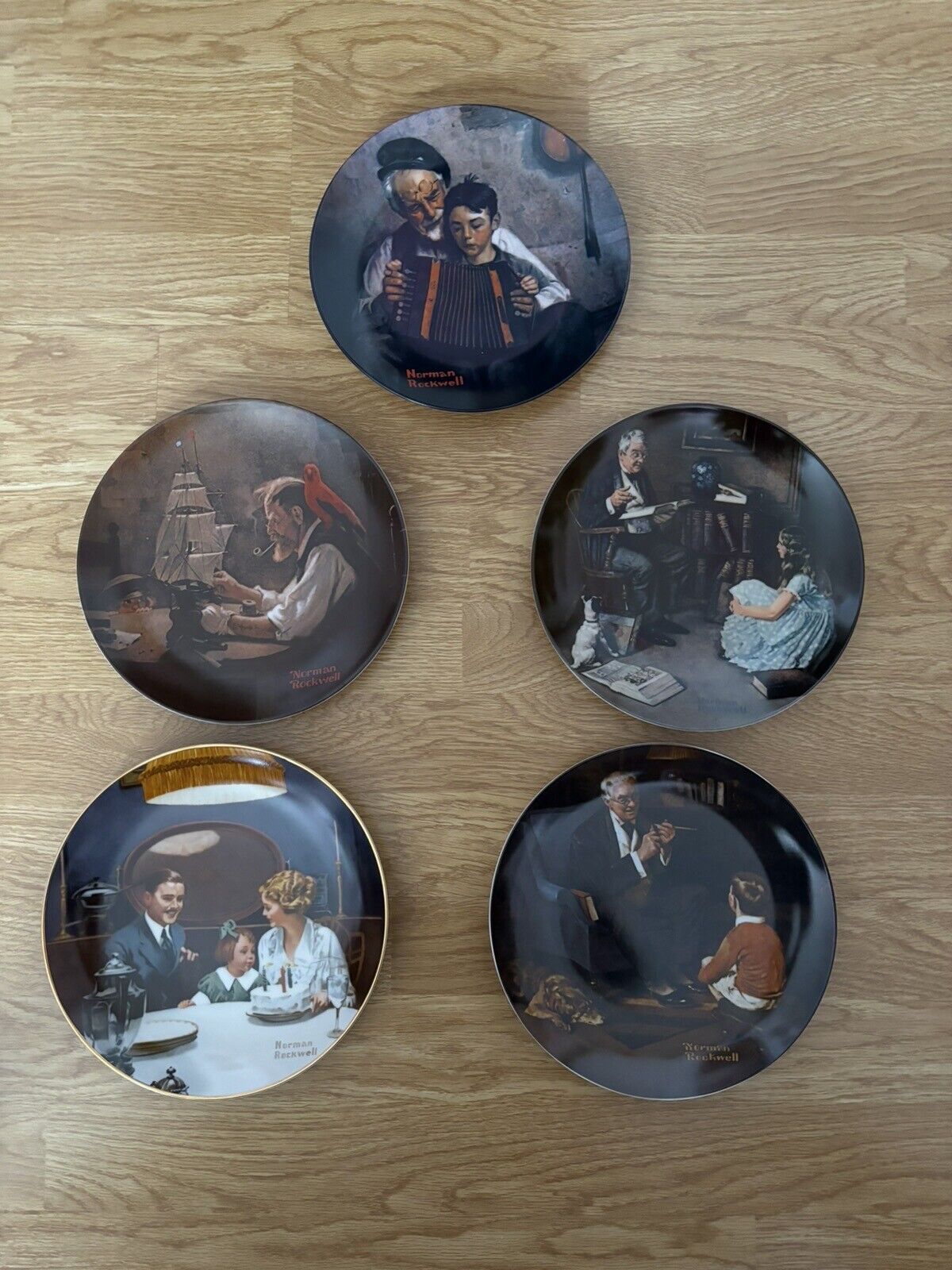 5 Norman Rockwell Plates.