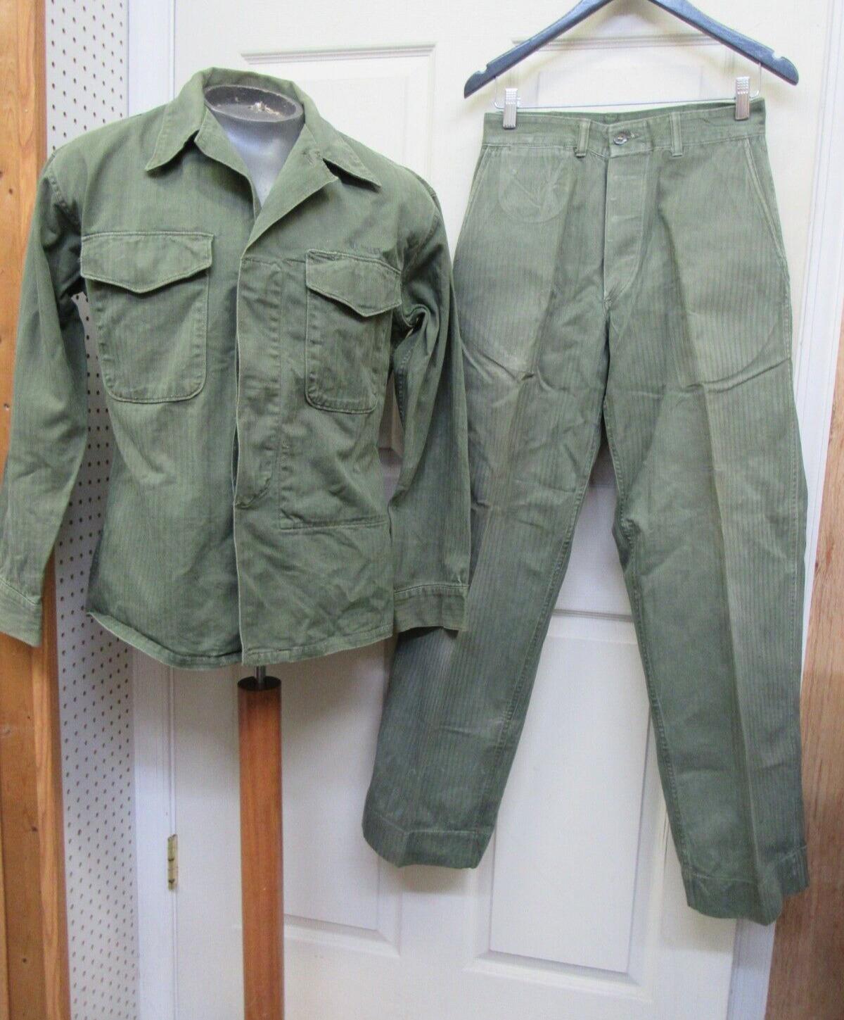 USMC P53 Uniform Utility Shirt Trousers HBT Korea Vietnam US Marine Corps Named