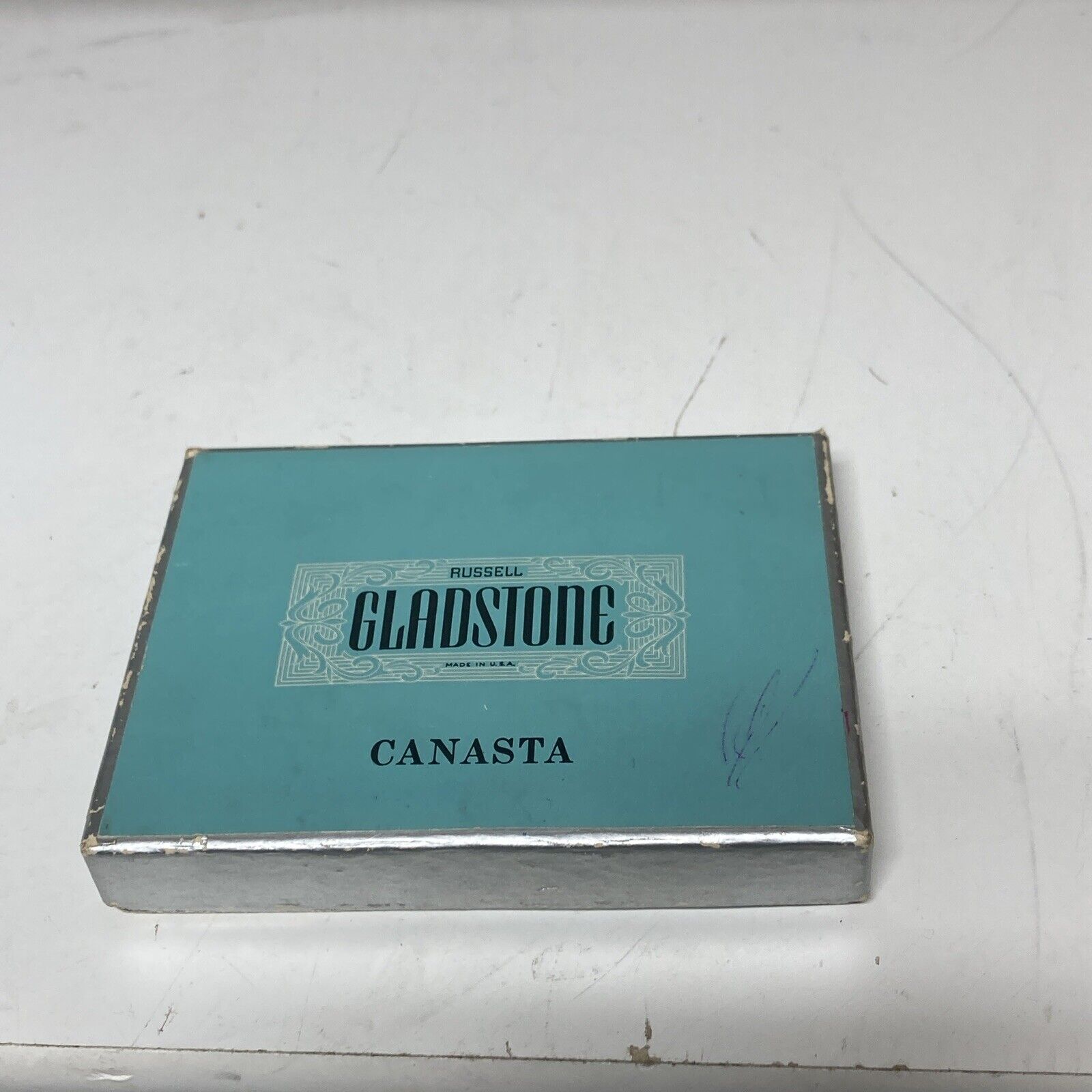 VTG Russell Gladstone Canasta Playing Cards Clover & Horseshoe W/ Instructions