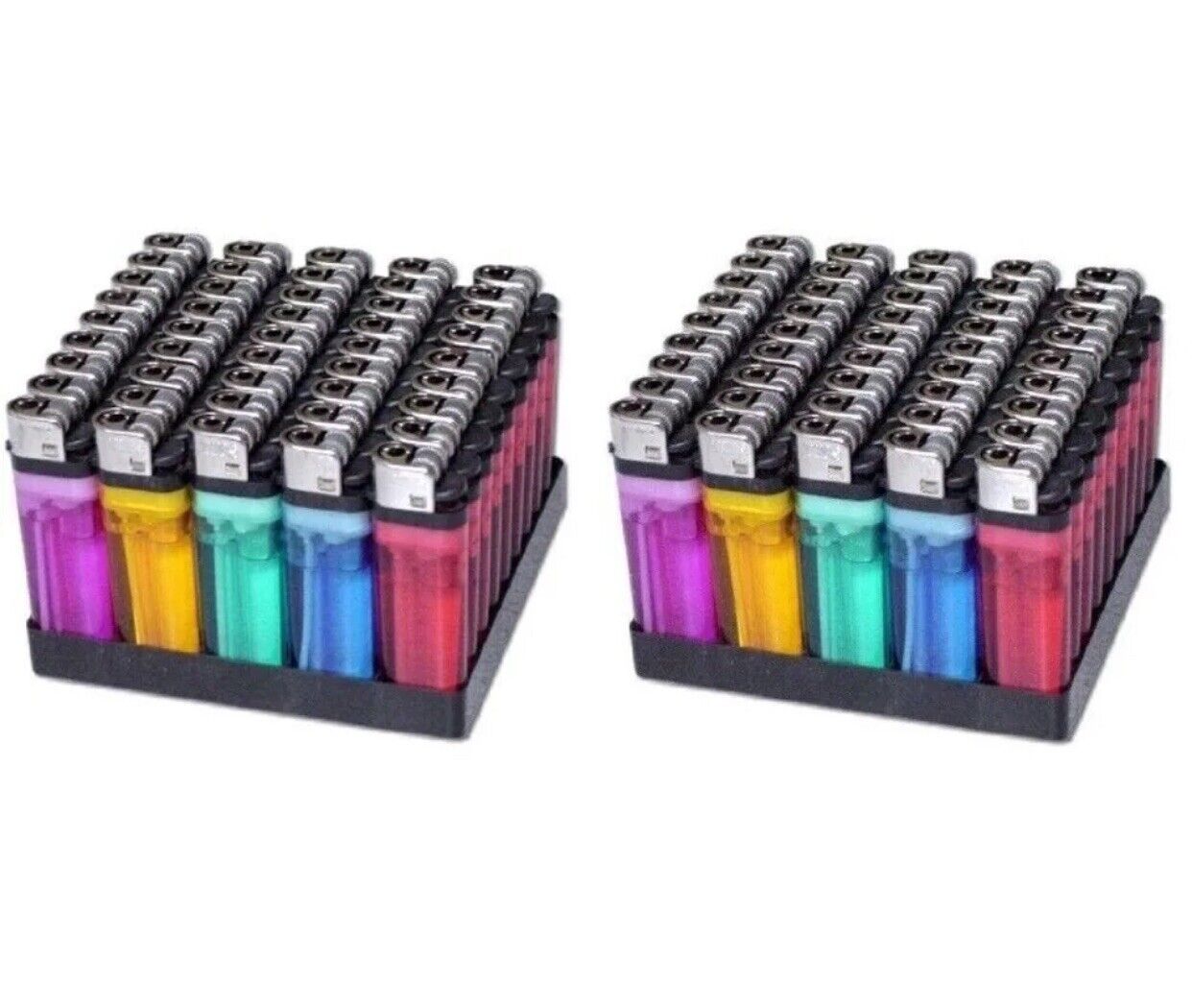 100 Pcs Full Size Disposable Butane Lighter Assorted Colors Wholesale Price *FSh