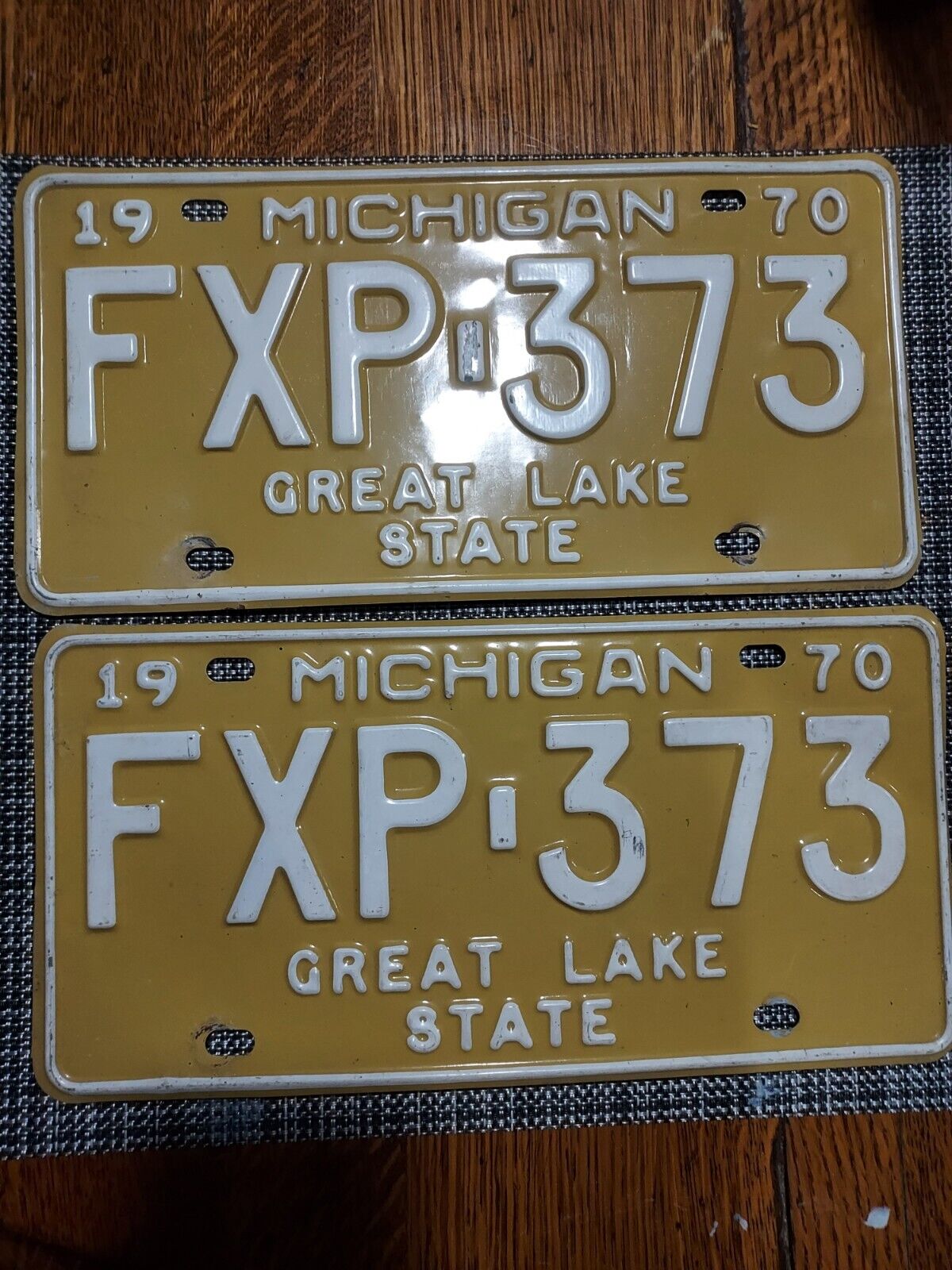 1970 Matched Set Of Michigan Plates