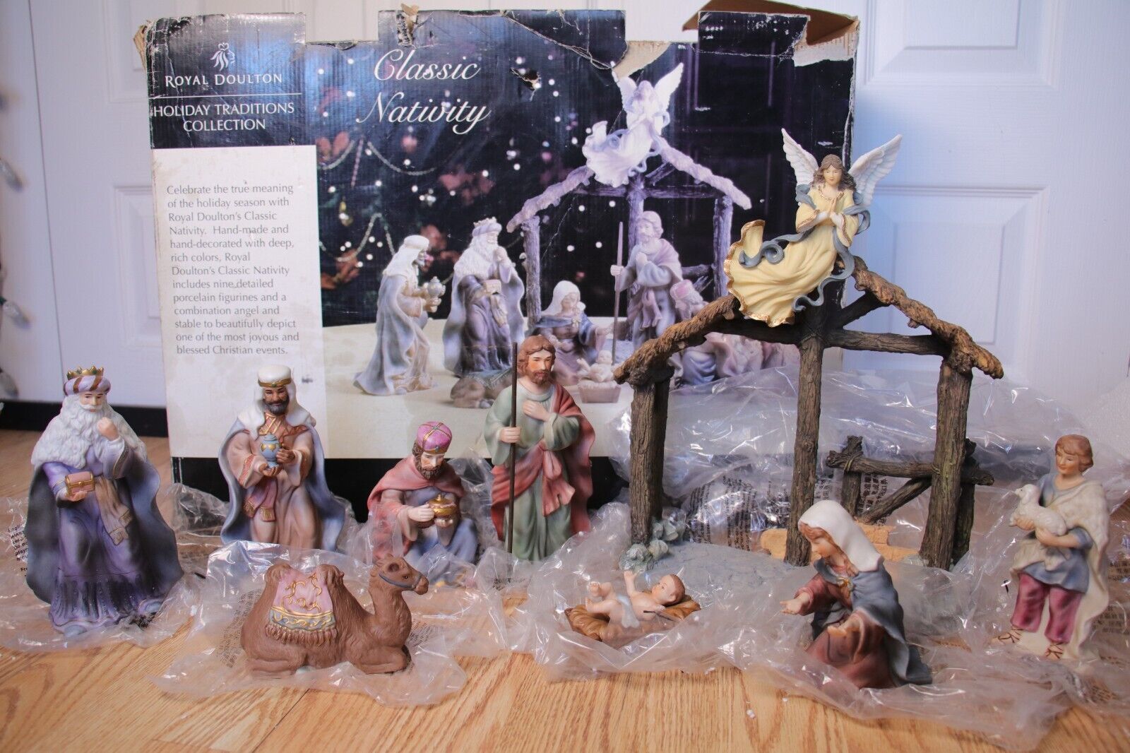 Royal Doulton Classic Nativity Set Rare -Christmas Holy Family Jesus Mary Joseph