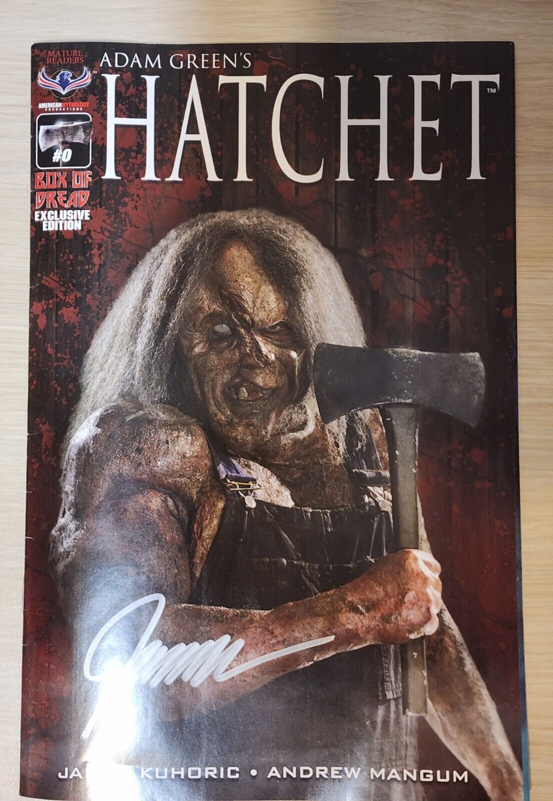 ADAM GREEN'S HATCHET #0 - Box Of Dread - Exclusive Edition **Signed Cover**