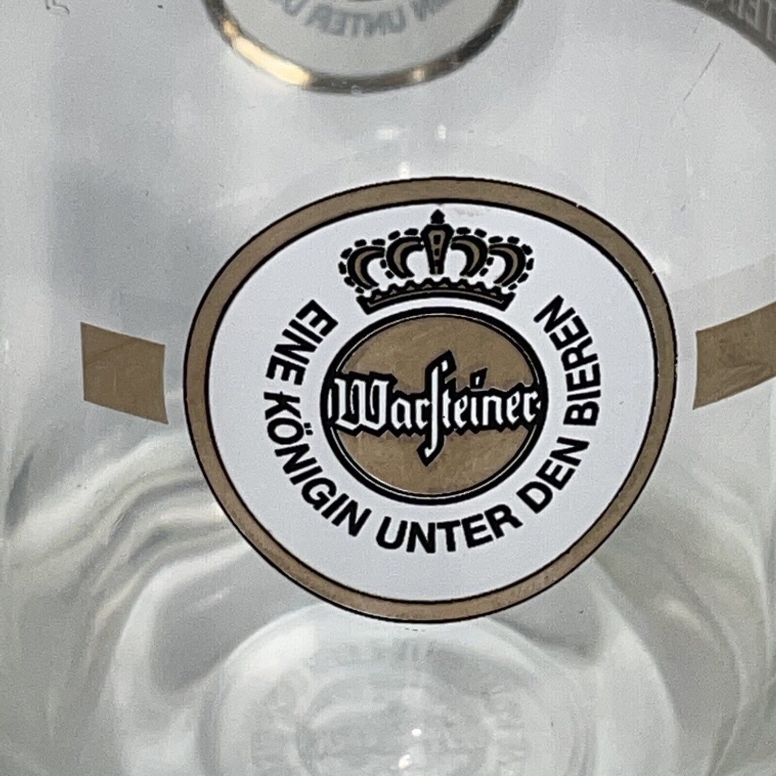 Warsteiner German Beer Glass Stein Mug 0.5 Liter Queen of Beers With Good Friend