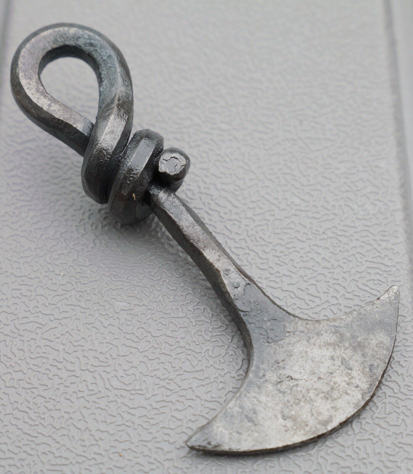 Forged Pendant Thor's Hammer Medieval Steel Necklace Viking Pendulum Amulet